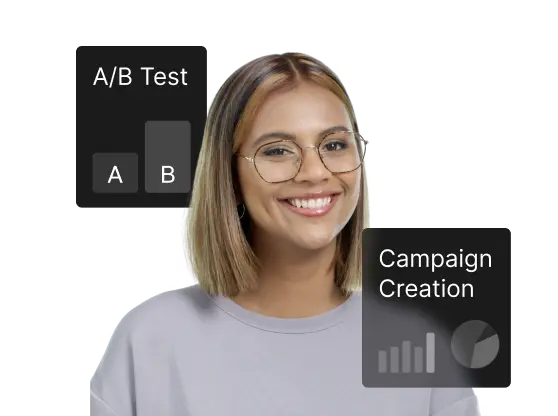 A DXI B2C Customer Twin — an individual end consumer with attached A/B Test and Campaign Creation outputs.
